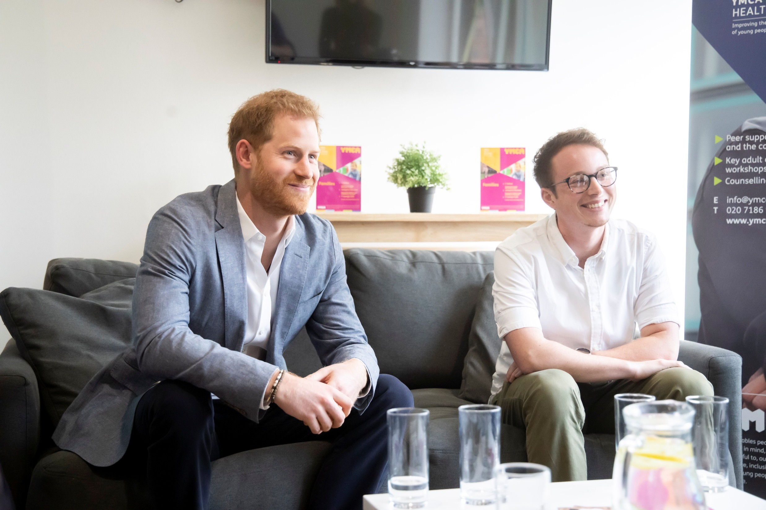 Prince Harry hears about YMCA East Surrey’s mental health youth group
